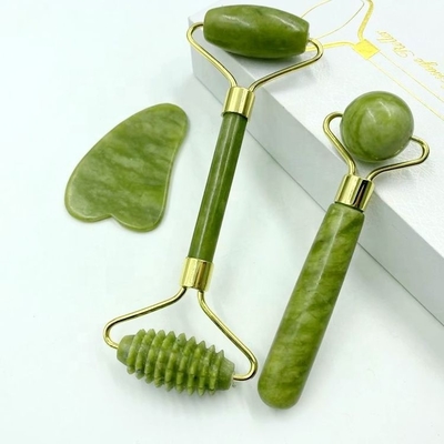 Gesichtslift doppelseitiger Jade-Roller-Massager für natürliche Schönheit und Gesichtslifting