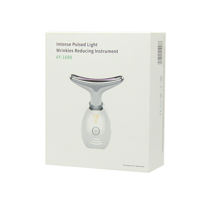 ABS-Massager zur Gesichts-Hals-Liftung aus Edelstahl mit LED-Therapie und Steckdosen