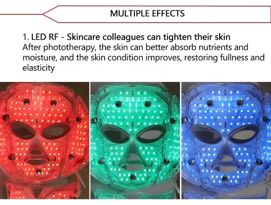 Spannung 110V-240V 7 Farbe LED Gesichtsmaske Lichttherapie für Hautverstärkung und Straffung