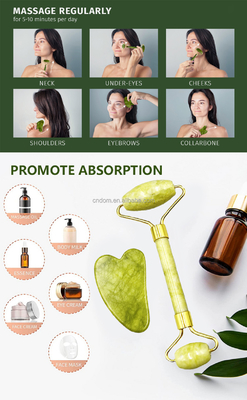 Anti-Aging Naturstein Rosa Weiß Mini Gesichtshaut Custom Magnetische Box Verpackung Grüne Jade Roller