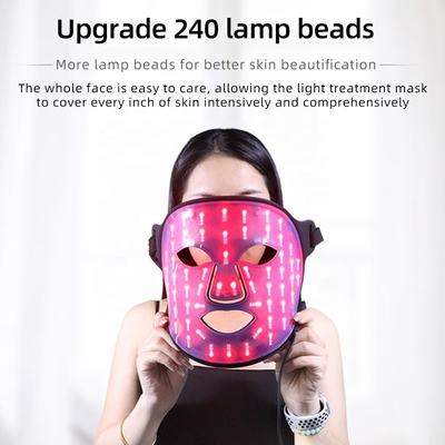 Portable Silicone LED Gesichtsmaske Hautpflege 4 Farbverstärkende Faltenentferner für Hals/Hals