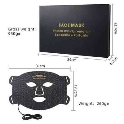 Portable Silicone LED Gesichtsmaske Hautpflege 4 Farbverstärkende Faltenentferner für Hals/Hals