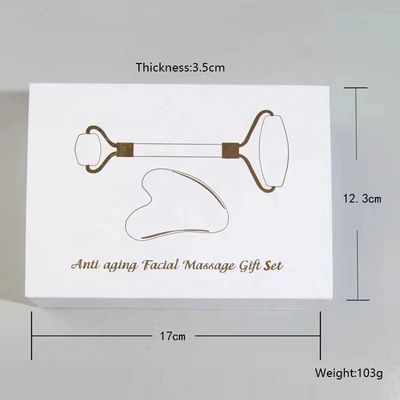 19*16*5cm Handheld Mini Jade Roller Private Label Gesichtslifting Gua Sha Set Box Tools 2023
