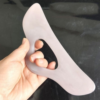 Tragbare Halsmassager Herzform Grün Jade Guasha Pad mit Harz Bienenwachs Material