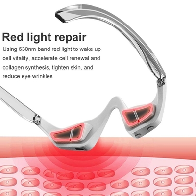 Home Plastik-Vibrations-LED-Rotlicht-Therapie-Gerät mit Mikrokurrent-Ems-Augenmassager