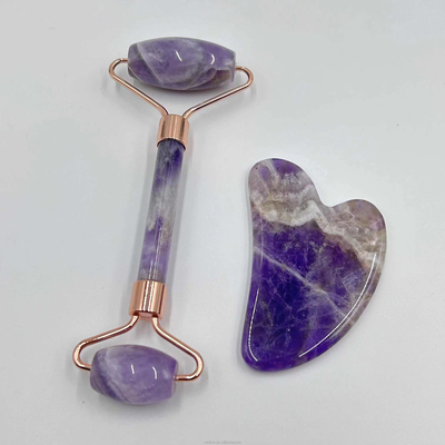 100% natürlicher Xiuyan Jade Stein Gua Sha Roll Set für Gesichtslifting und Hautstraffung