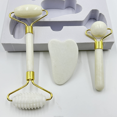 100% natürlicher Xiuyan Jade Stein Gua Sha Roll Set für Gesichtslifting und Hautstraffung