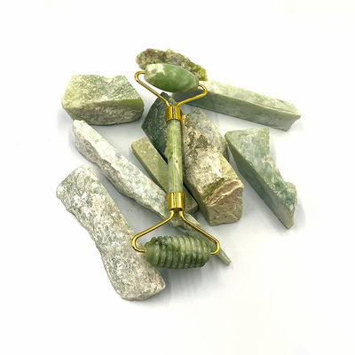 2024 Doppelkopf Xiuyan Stein Jade Roller und Gua Sha Set für Hautpflege Wasserdicht Ja
