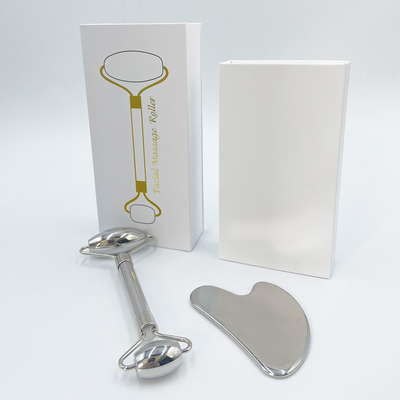 Gesichts-Hals-Körpermassage mit Edelstahl-Gua Sha 304 Stahlbrett-Scraping-Massager
