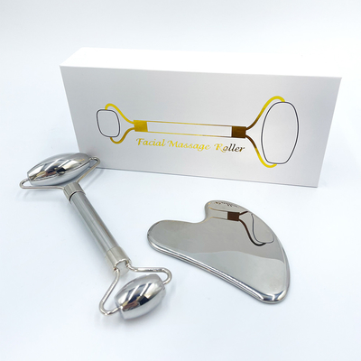 Entspannen und Linderung von Schmerzen mit Custom Logo Roller Gua Sha Set Edelstahl Körpermassage