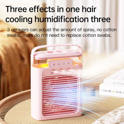 2024USB Portable Wiederaufladbare Mini-Raum Wasserluftkühler mit Batterie USB Klappventilator