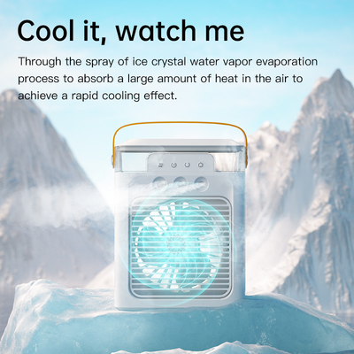 2024USB Portable Wiederaufladbare Mini-Raum Wasserluftkühler mit Batterie USB Klappventilator