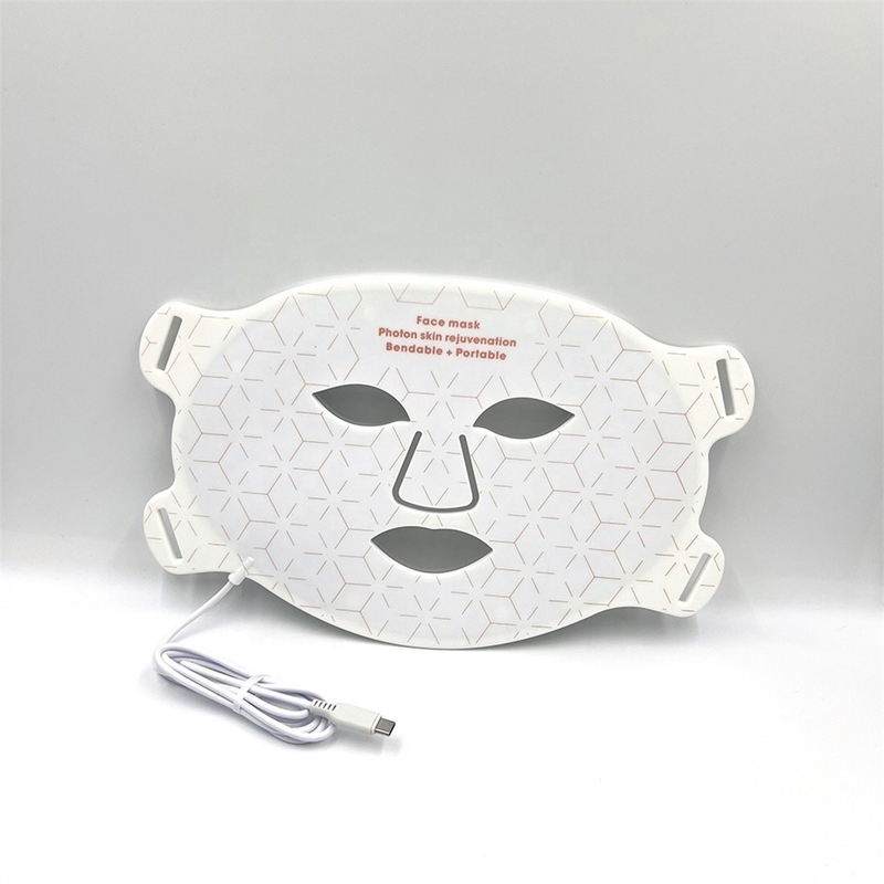 40*29.5cm LED Gesichtsmaske 4 Farben Licht Photon Akne Behandlung Aufhellung Silikon Hautpflege