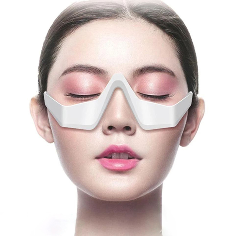 Home Plastik-Vibrations-LED-Rotlicht-Therapie-Gerät mit Mikrokurrent-Ems-Augenmassager